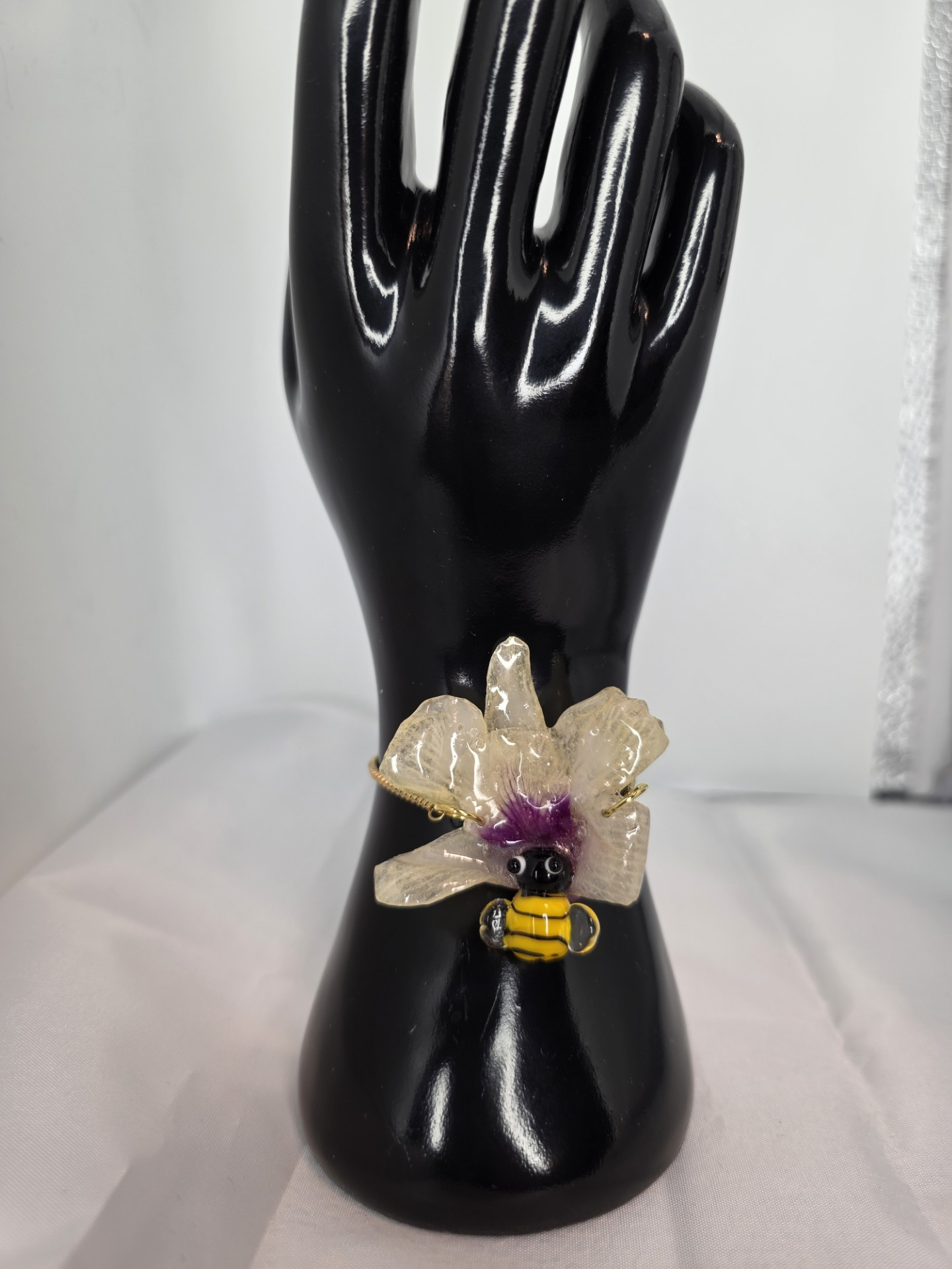 Pulsera Dendrobium & Abeja