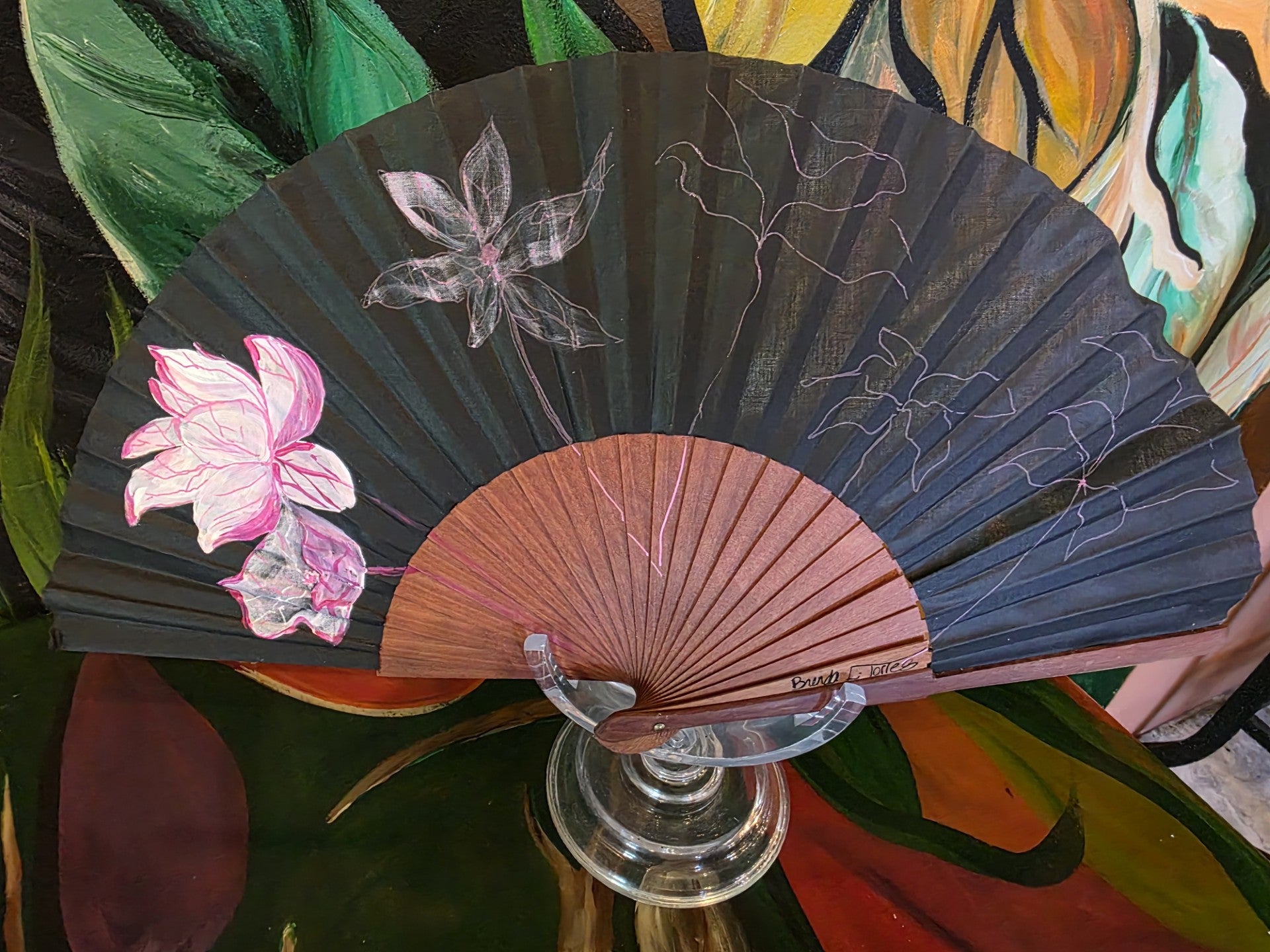 Abanicos Madera Peral Pulida